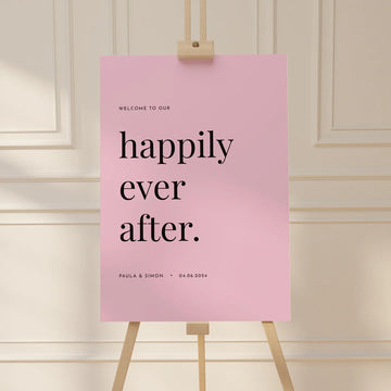 'Happily Ever After' Wedding Welcome Sign