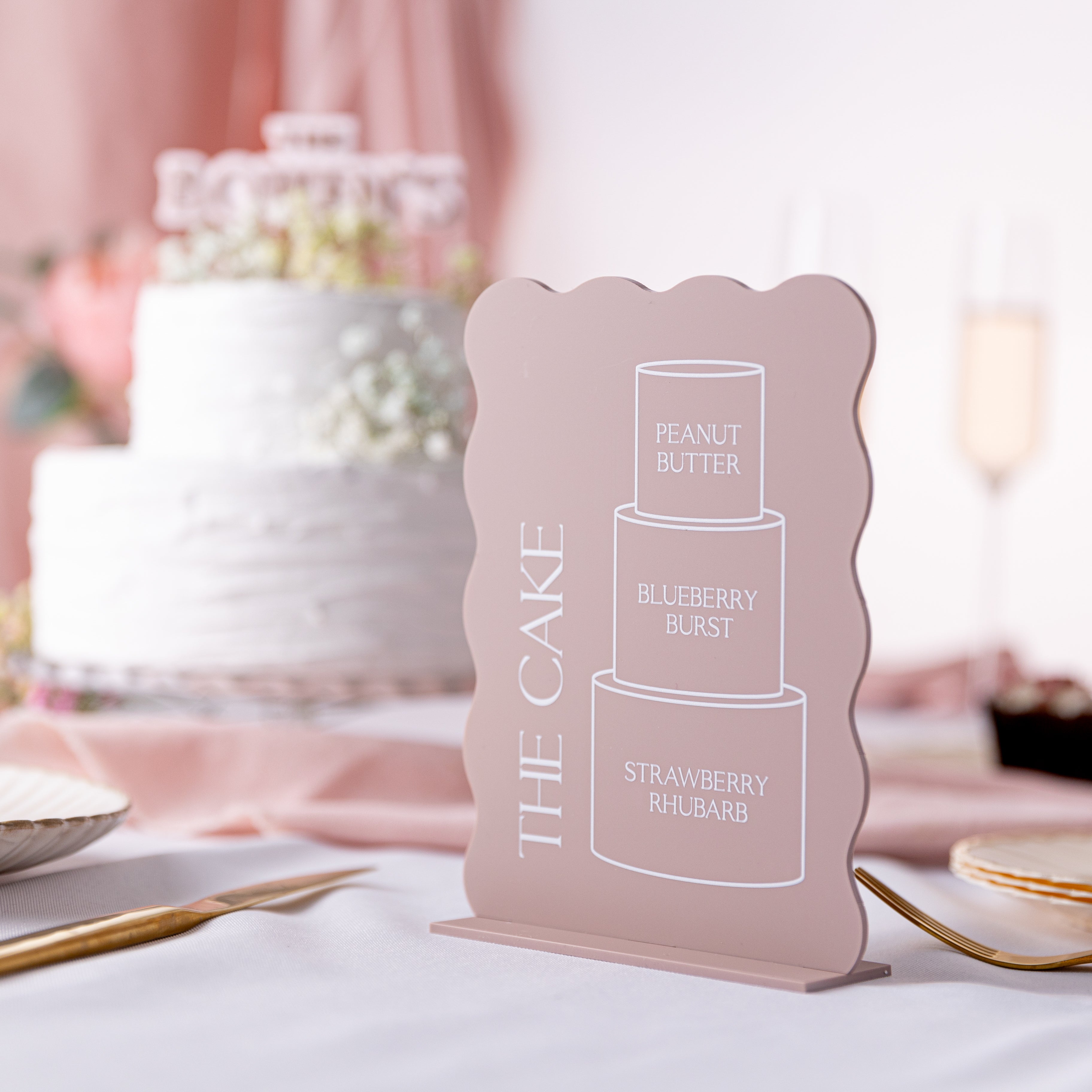 Cake Sign Ct Cake Table Sign - A5 - Contemporary Collection