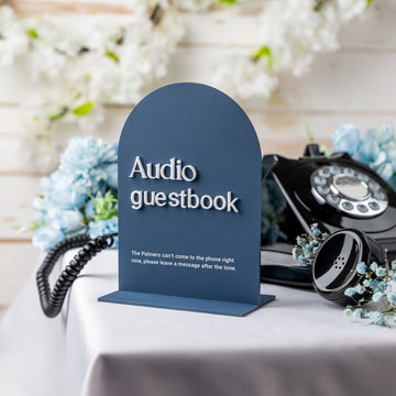 Audio Guestbook Table Sign - Traditional Twist Collection