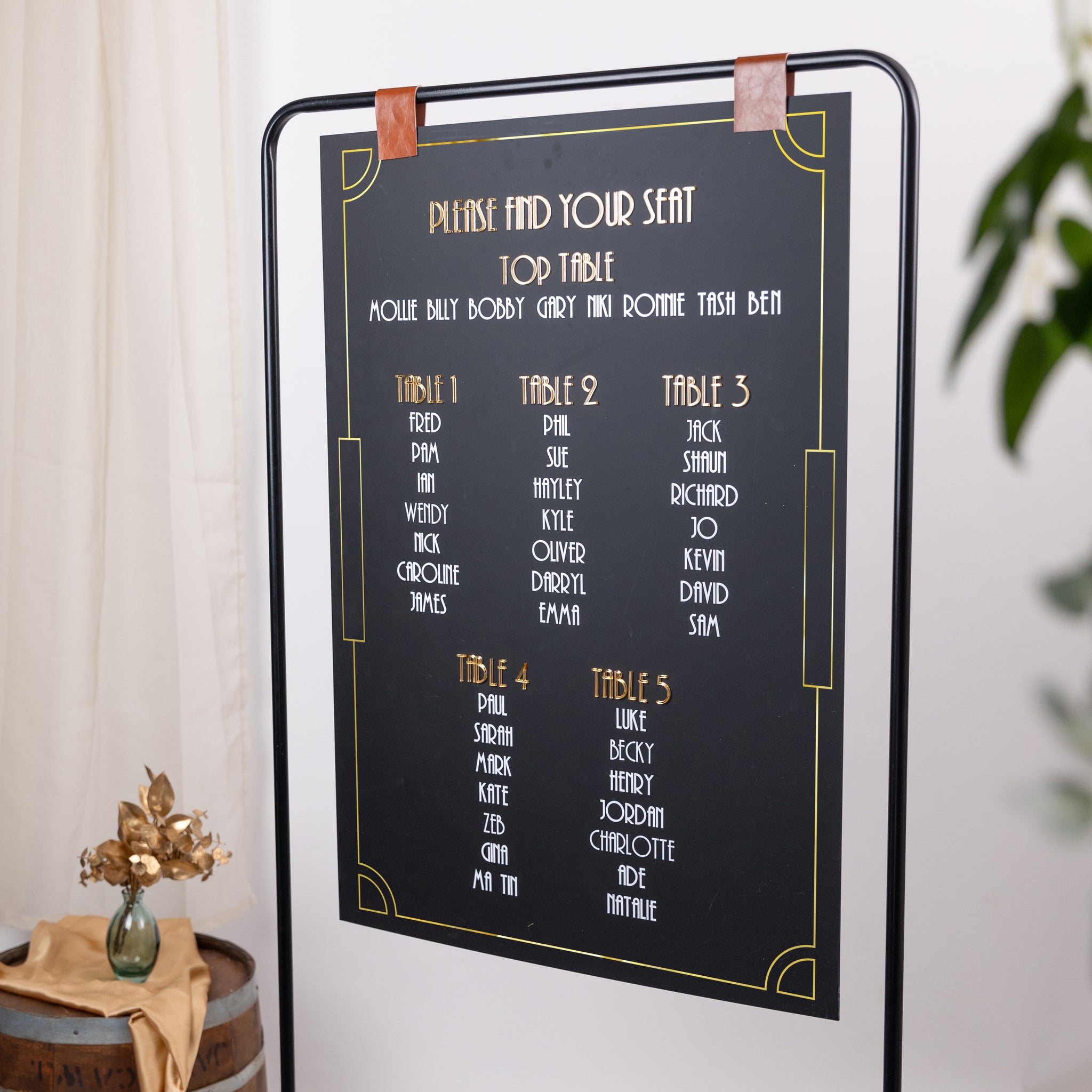 Acrylic Table Plan - Great Gatsby Collection